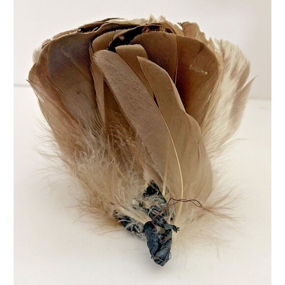 Vintage 1950s Gene Doris New York Black Velvet Fascinator Veiled Hat w/Feathers main image 8